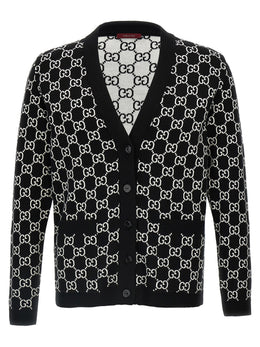 Gucci Zweifarbige Wollstrickjacke