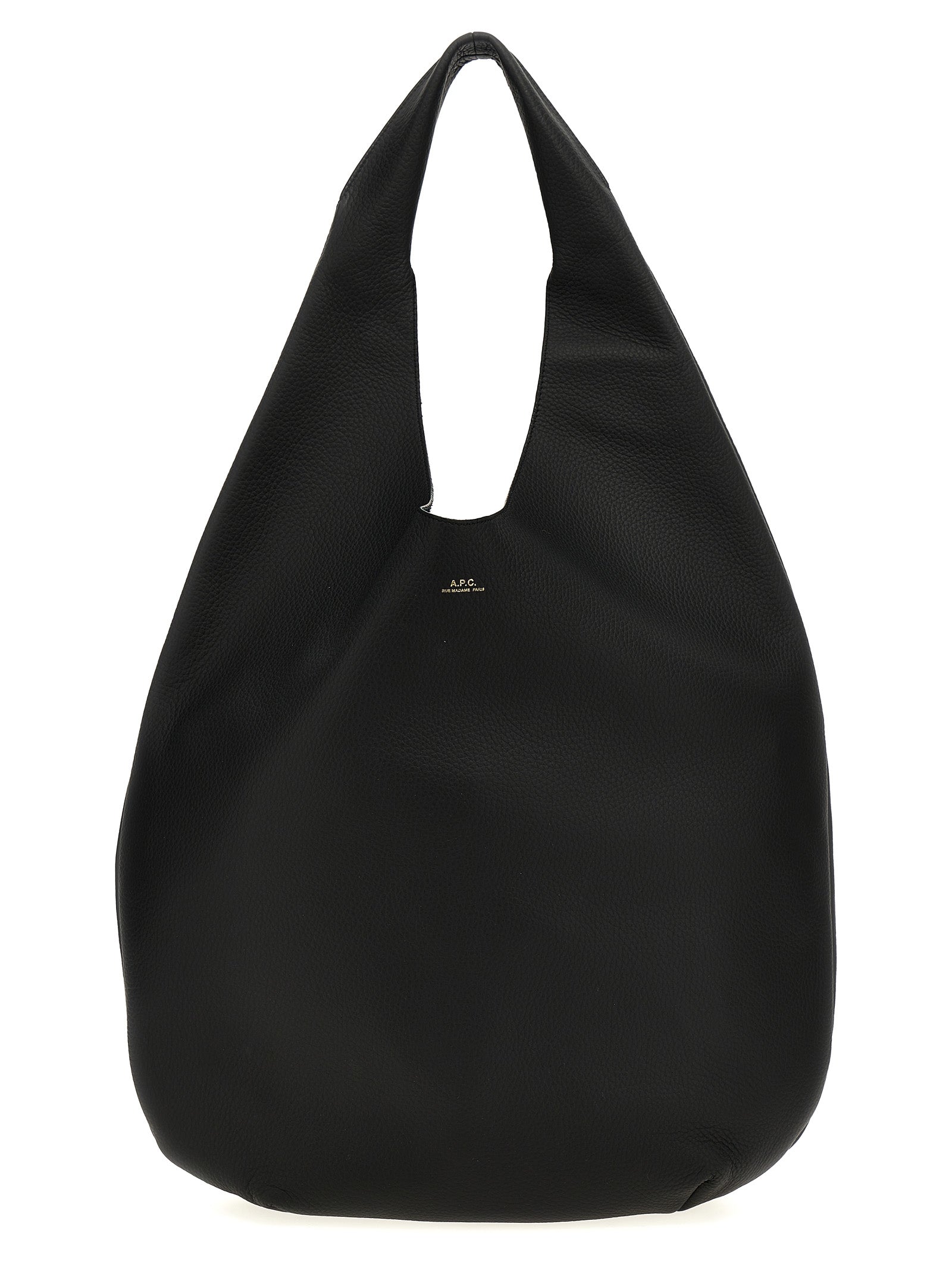 A.P.C. Schwarze Kalbsleder-Schultertasche