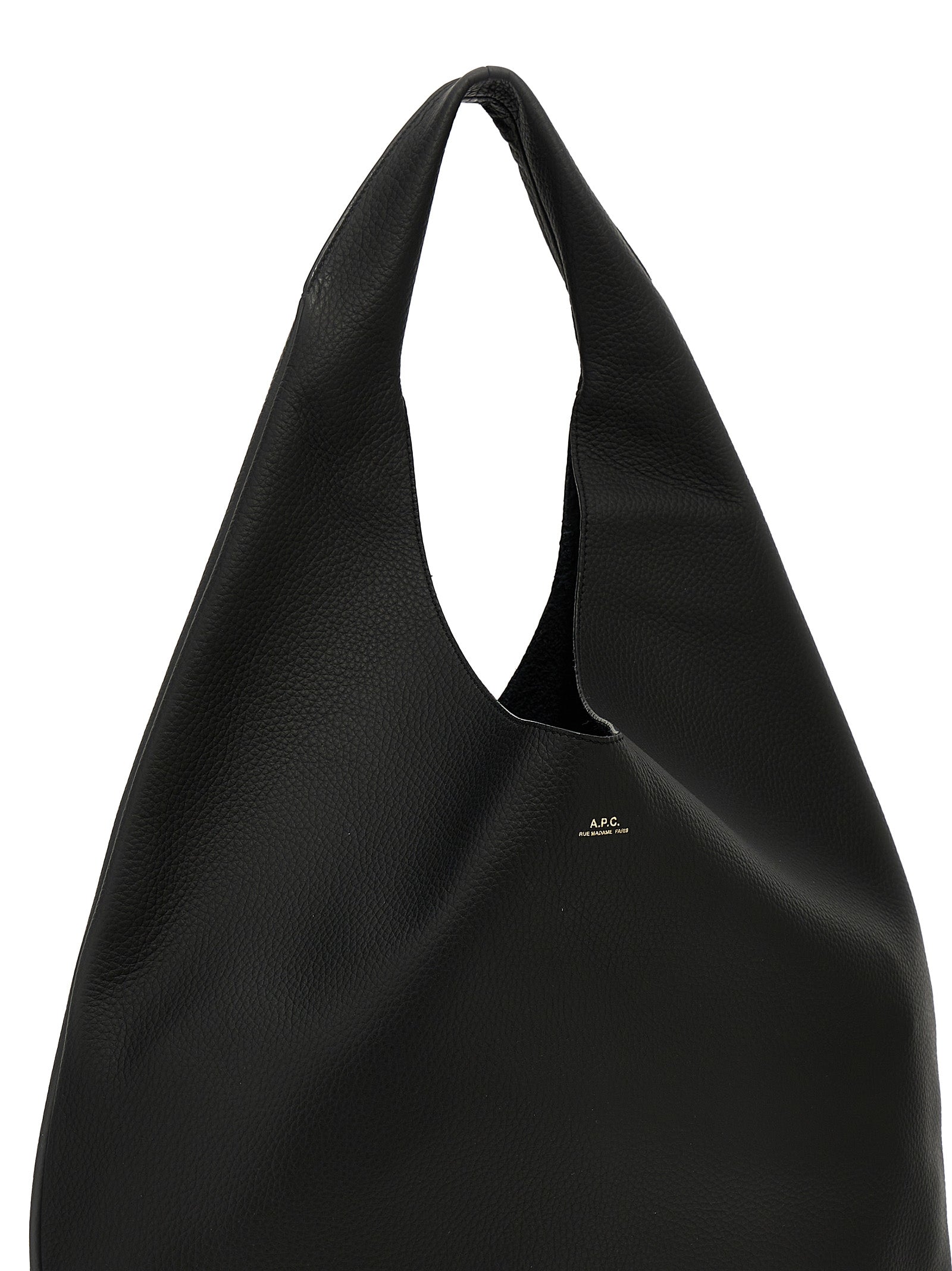 A.P.C. Schwarze Kalbsleder-Schultertasche