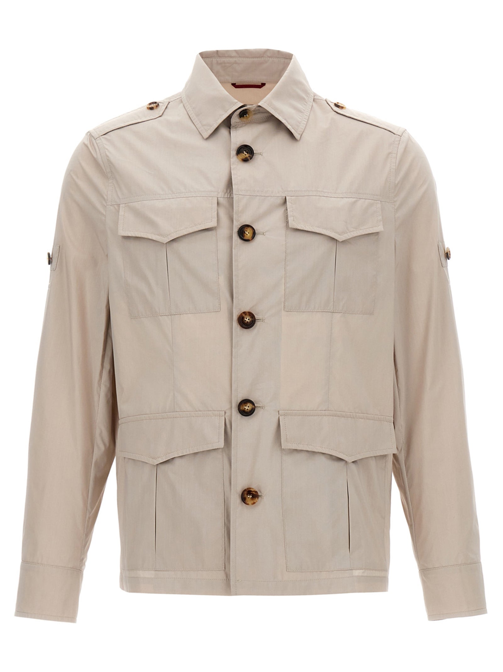 Brunello Cucinelli Beige Baumwolljacke in voller Länge