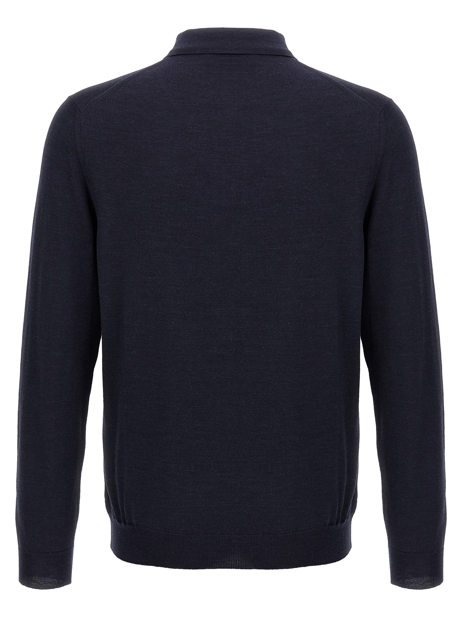ZANONE Blaues Poloshirt aus reiner Schurwolle