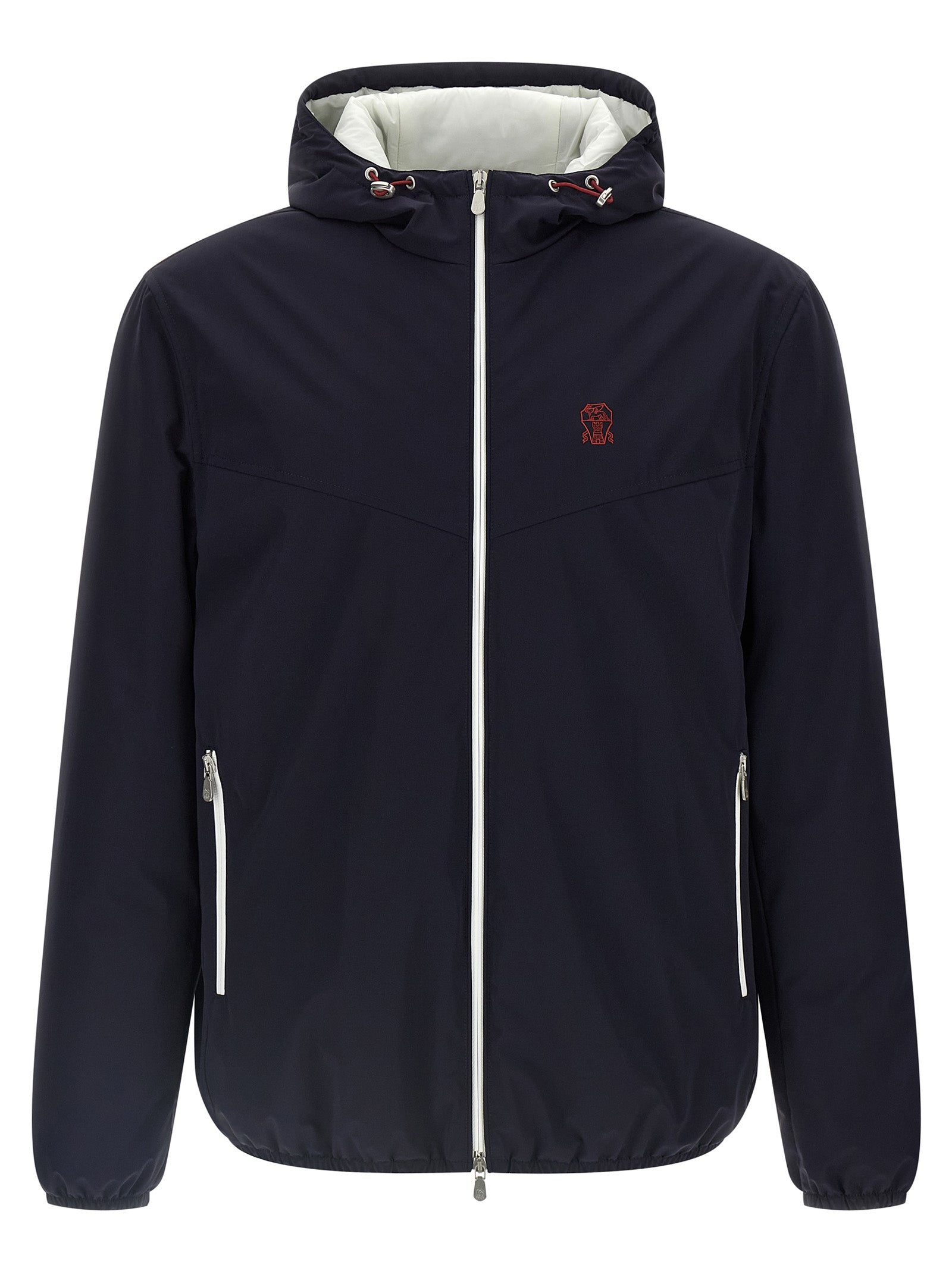 Brunello Cucinelli Blaue Shell-Jacke aus Polyamid