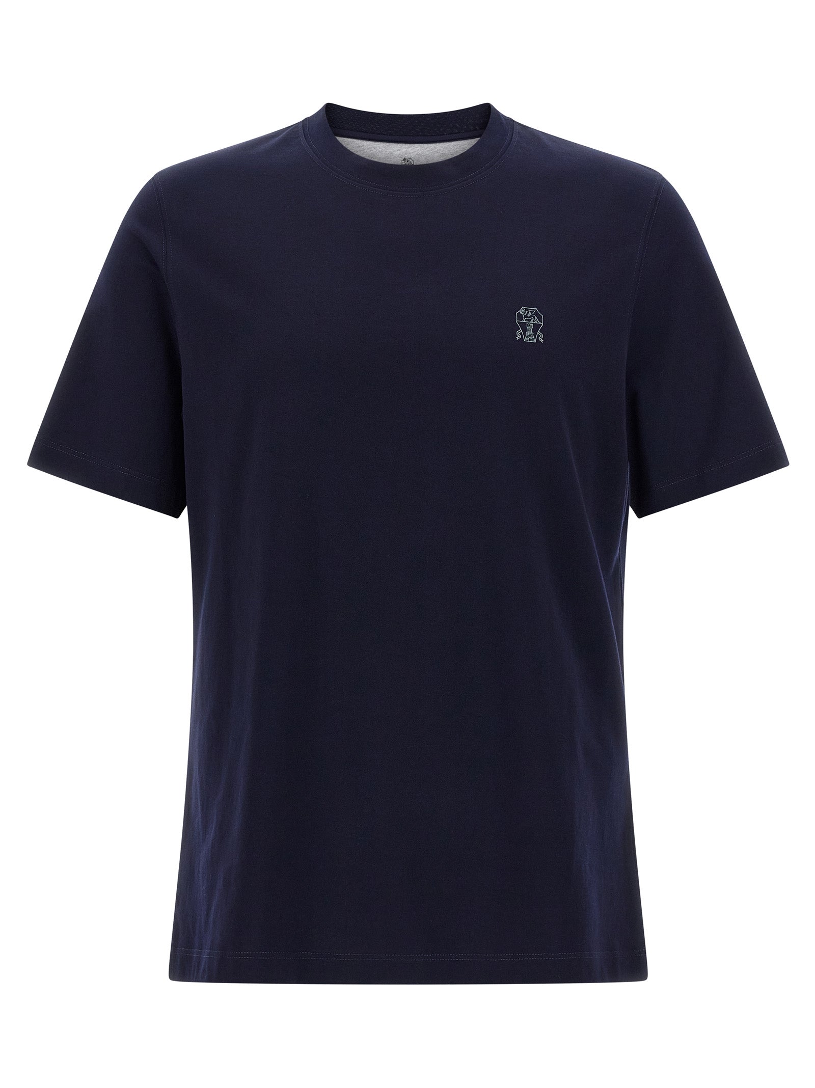 Brunello Cucinelli Blaues Baumwoll-T-Shirt