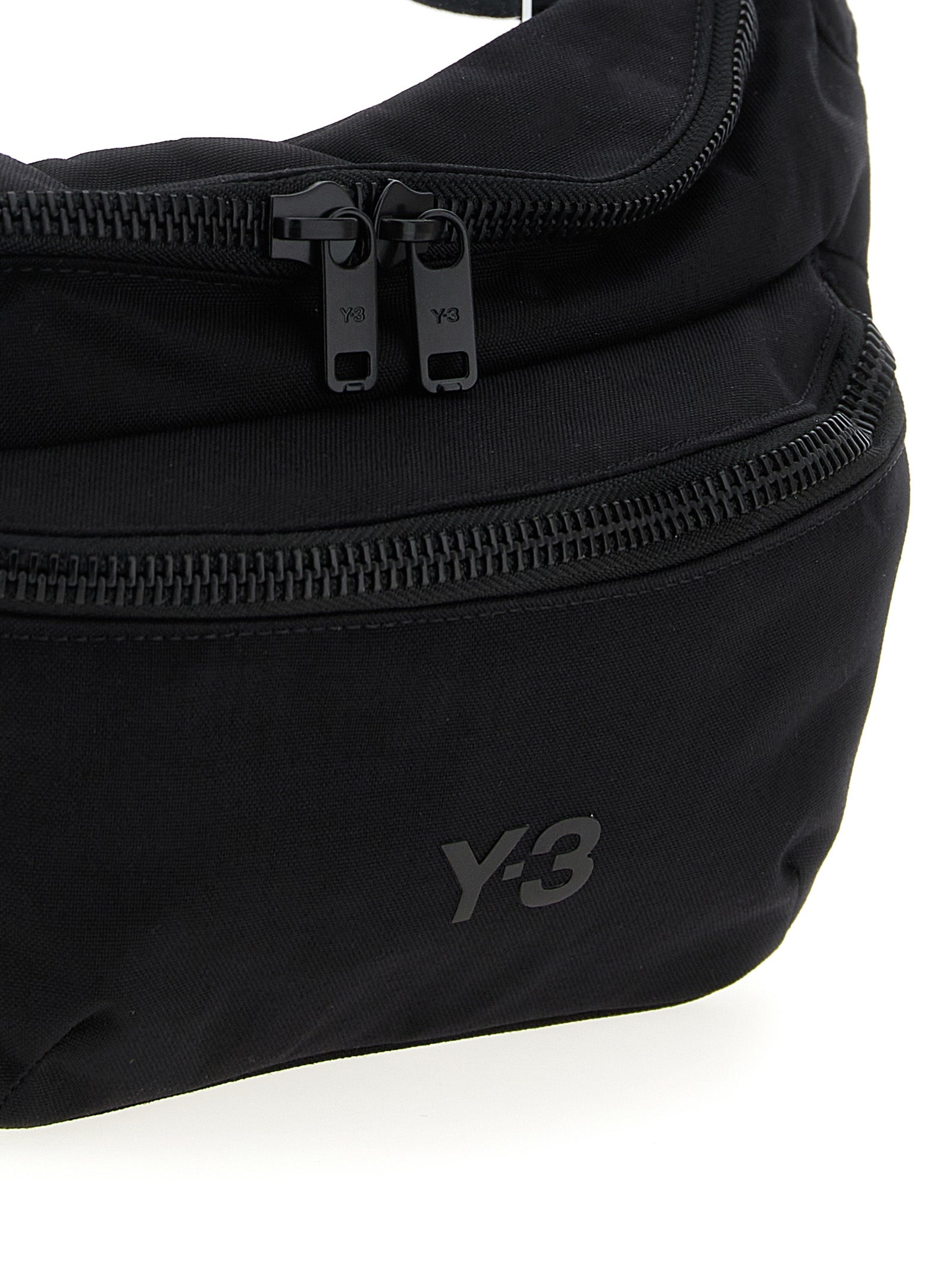 Y-3 Schwarze Crossbody-Tasche aus Polyamid