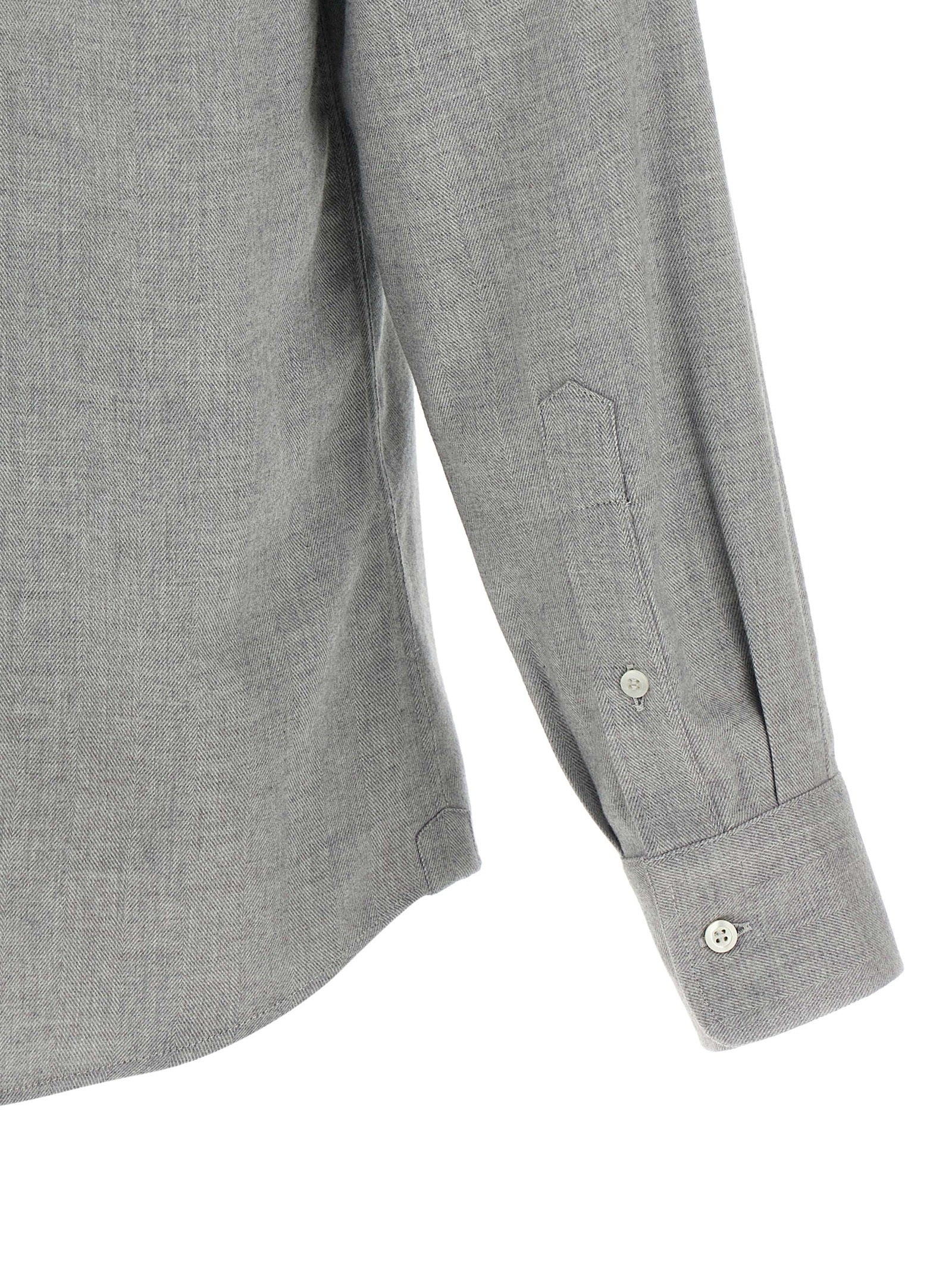 Brunello Cucinelli Graue Baumwollbluse