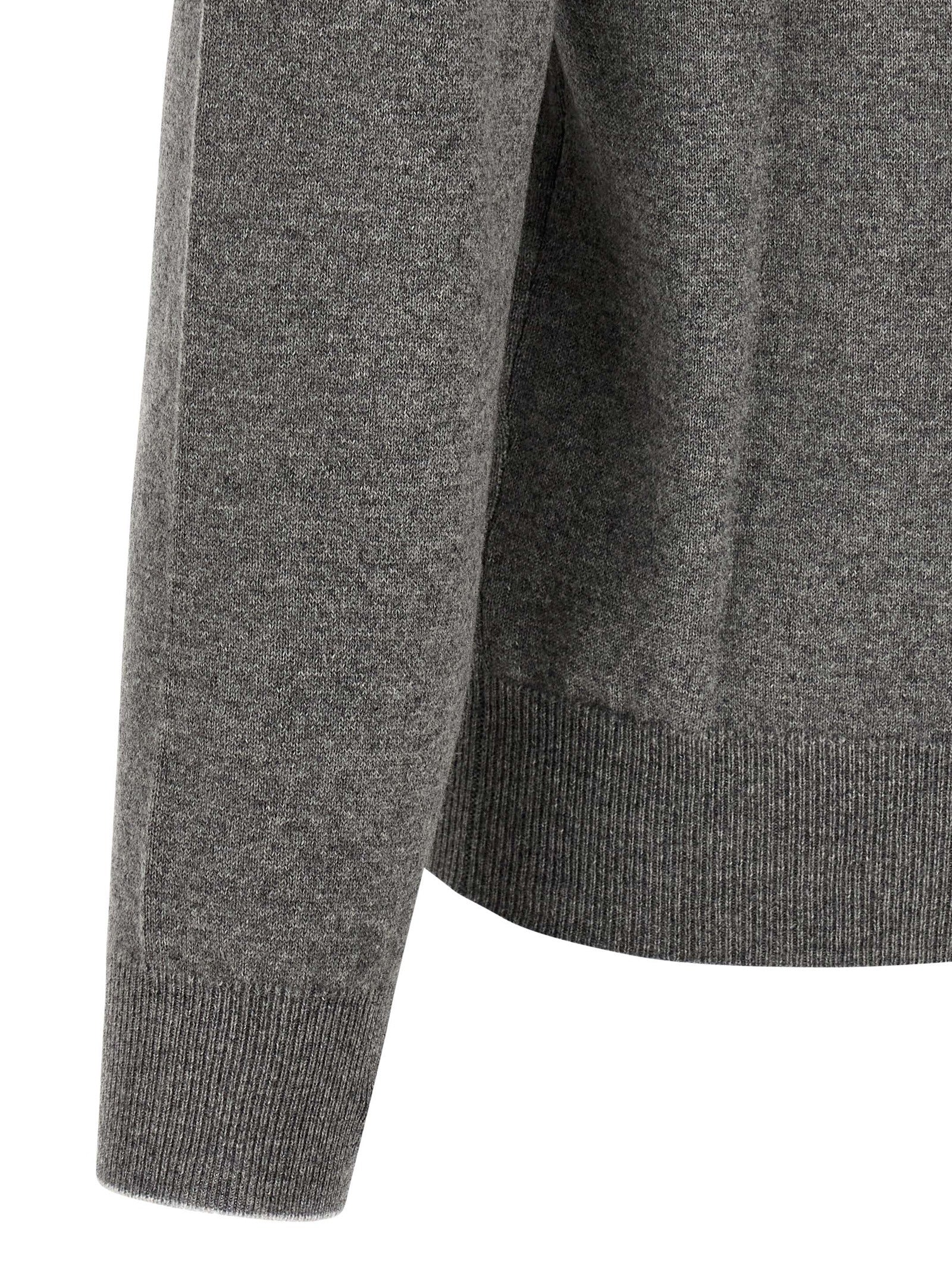 Brunello Cucinelli Grauer Kaschmir-Strickjacke