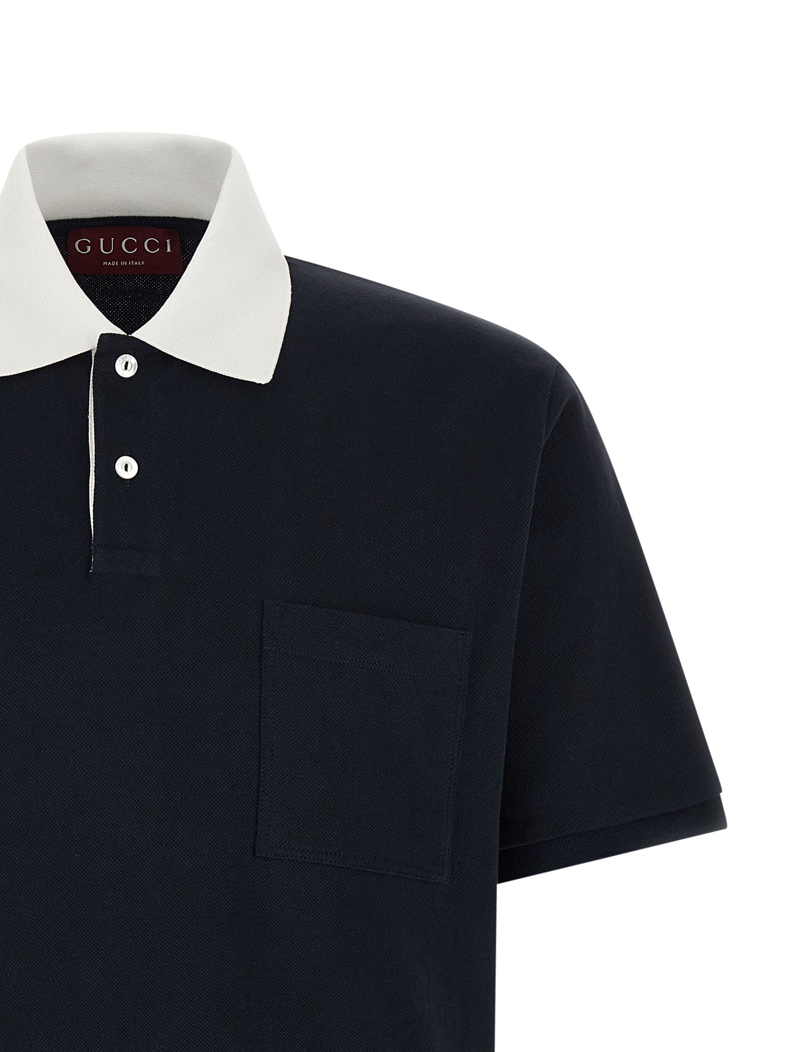 Gucci Blaues Baumwoll-Polohemd