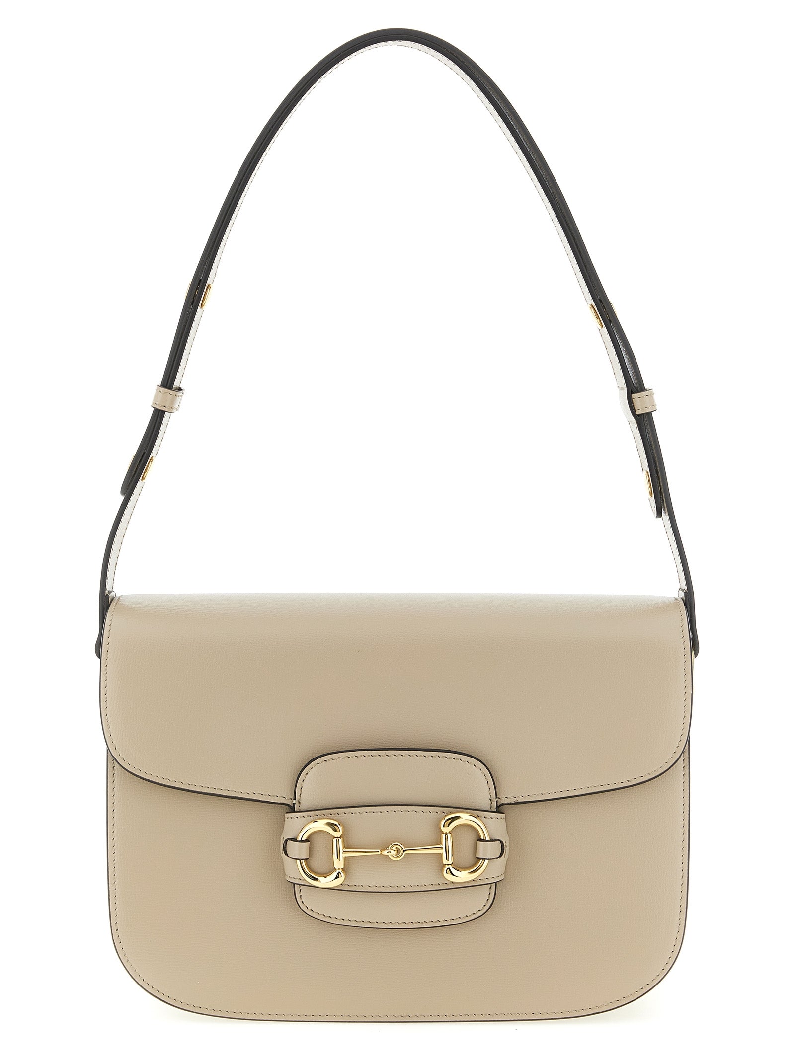 Gucci Beigefarbene Kalbshaut Schultertasche