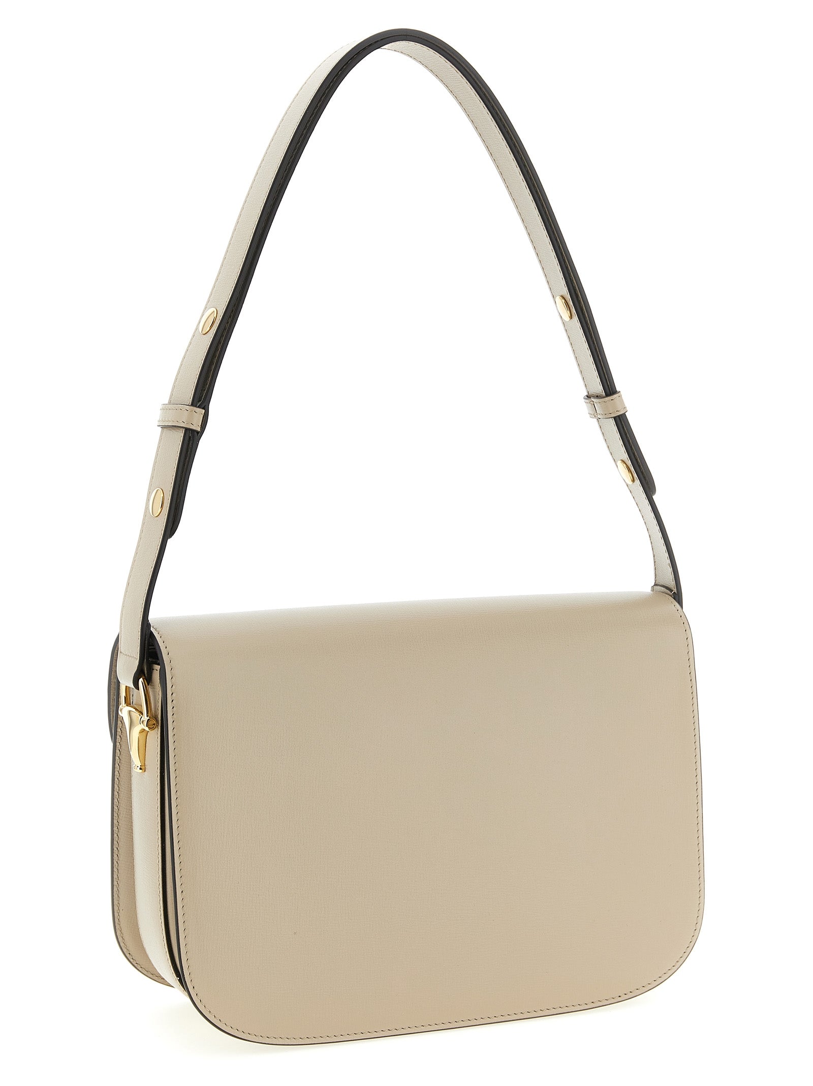 Gucci Beigefarbene Kalbshaut Schultertasche