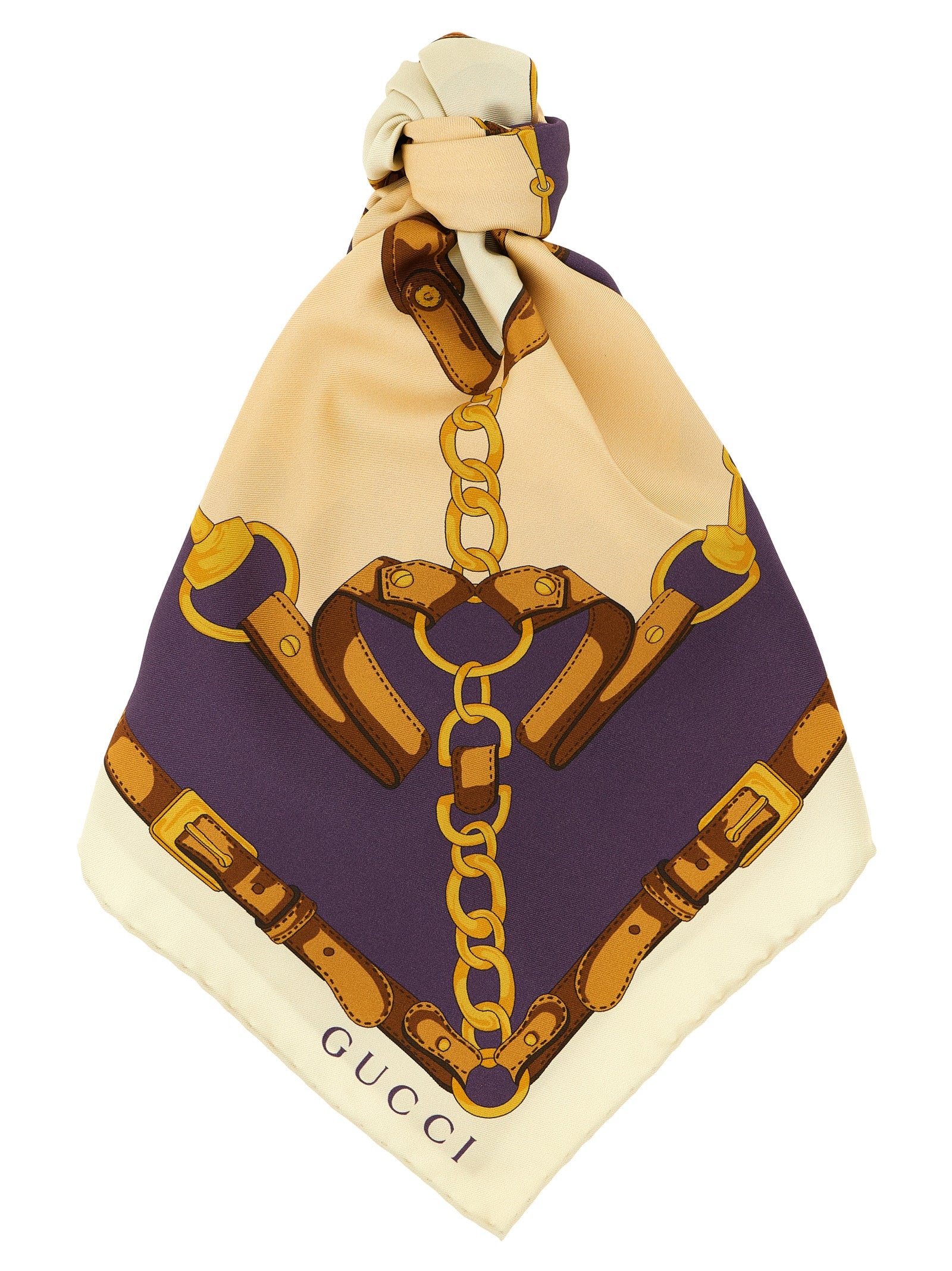 Gucci Beiger Seidenschal