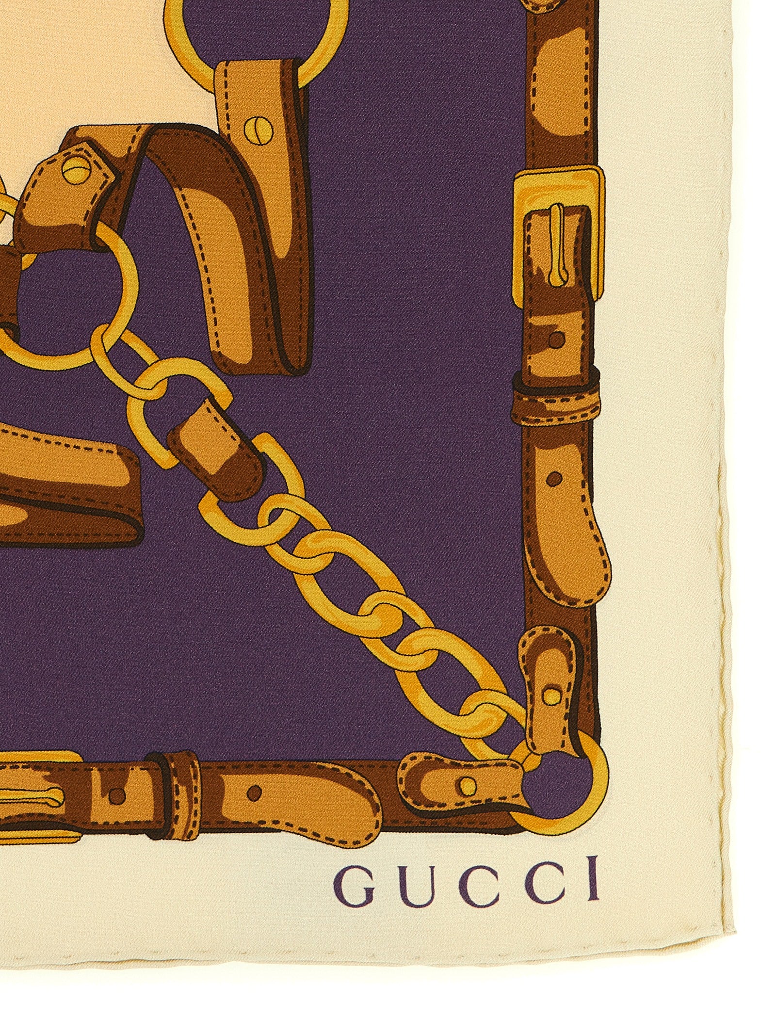 Gucci Beiger Seidenschal