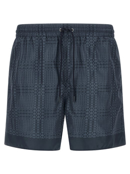 Gucci Blaue Badeshorts aus Polyester