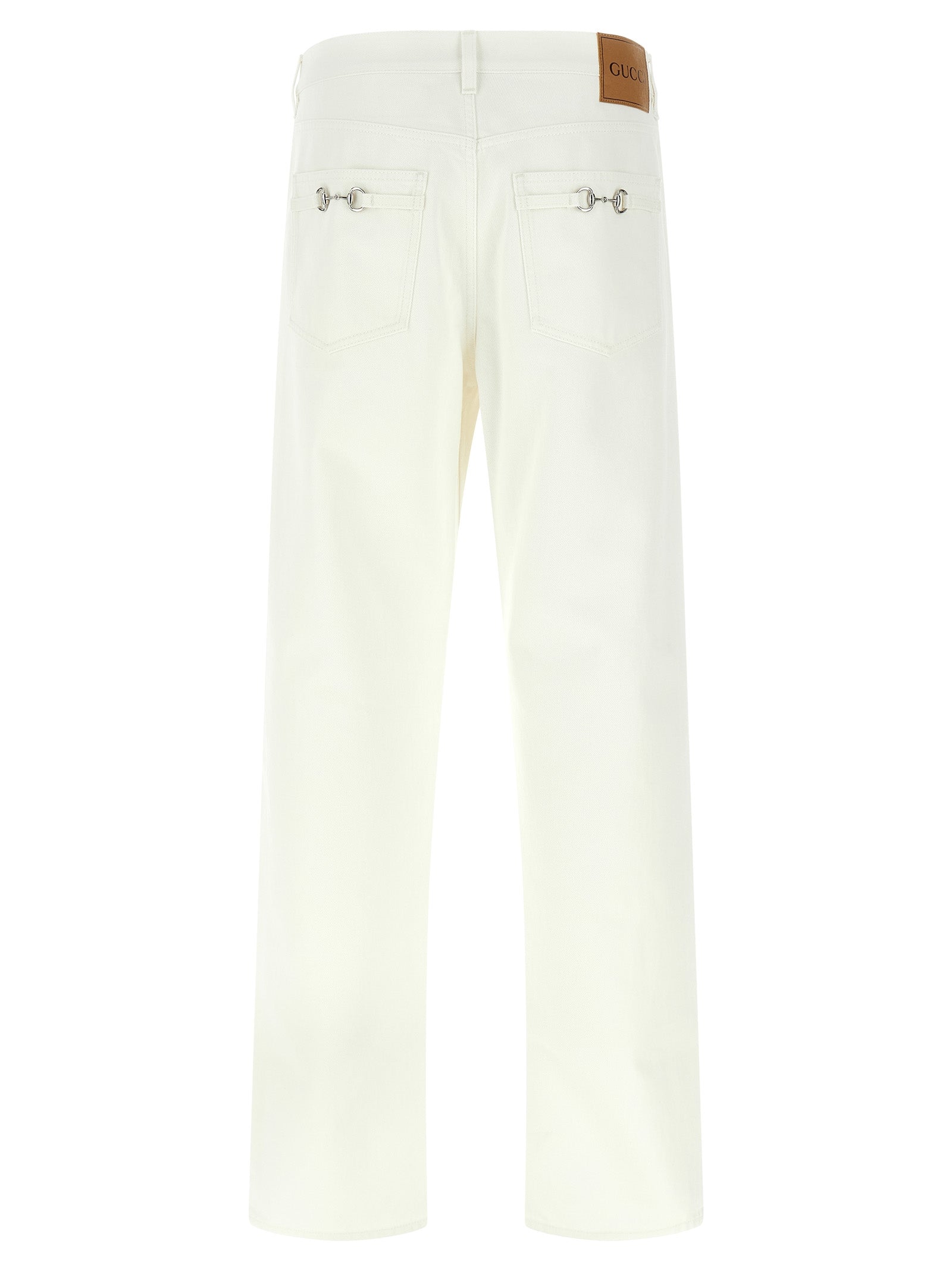 Gucci Weiße Baumwolljeans im geraden Schnitt