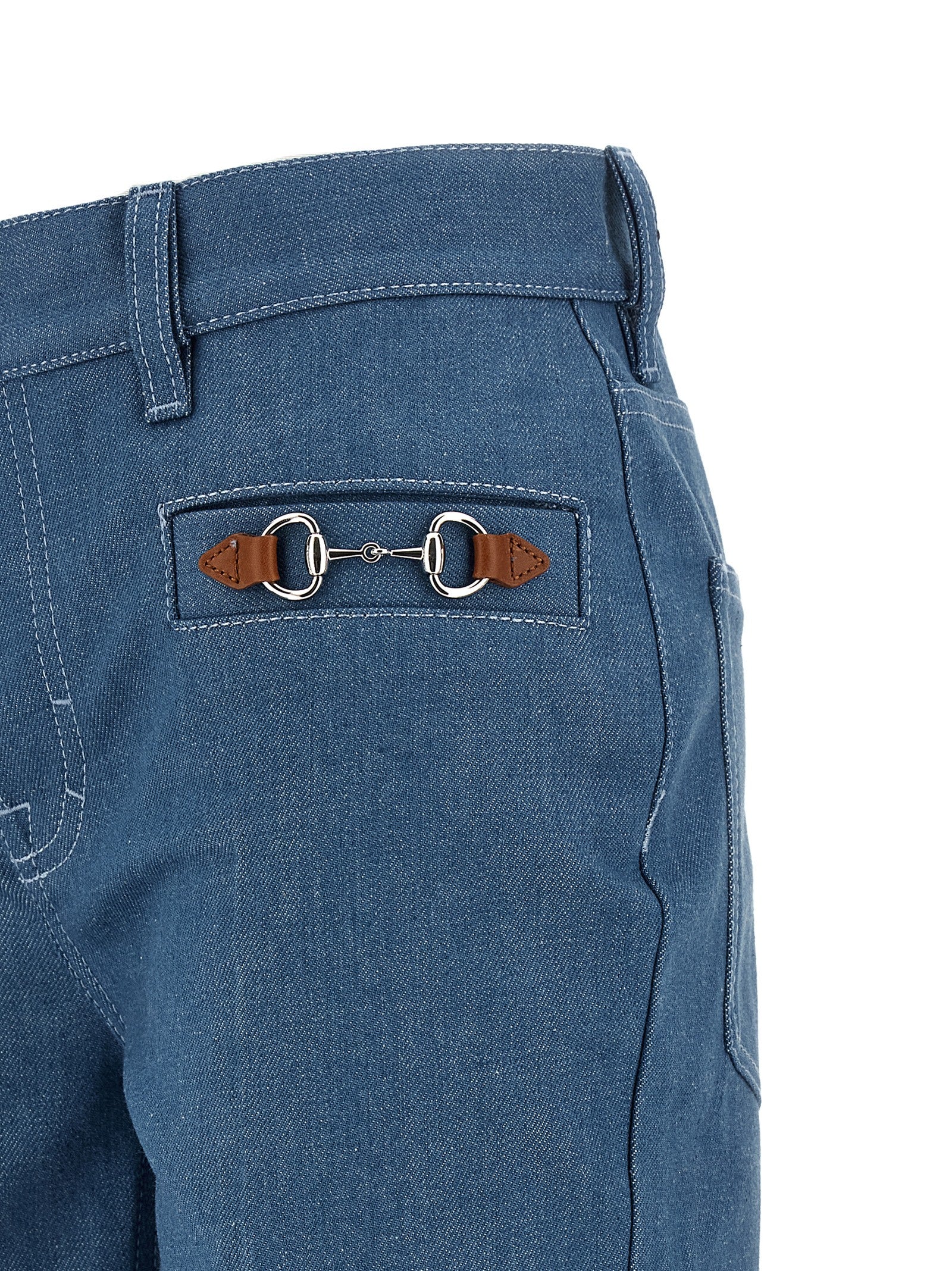 Gucci Blaue Jeans aus Baumwolle im geraden Schnitt