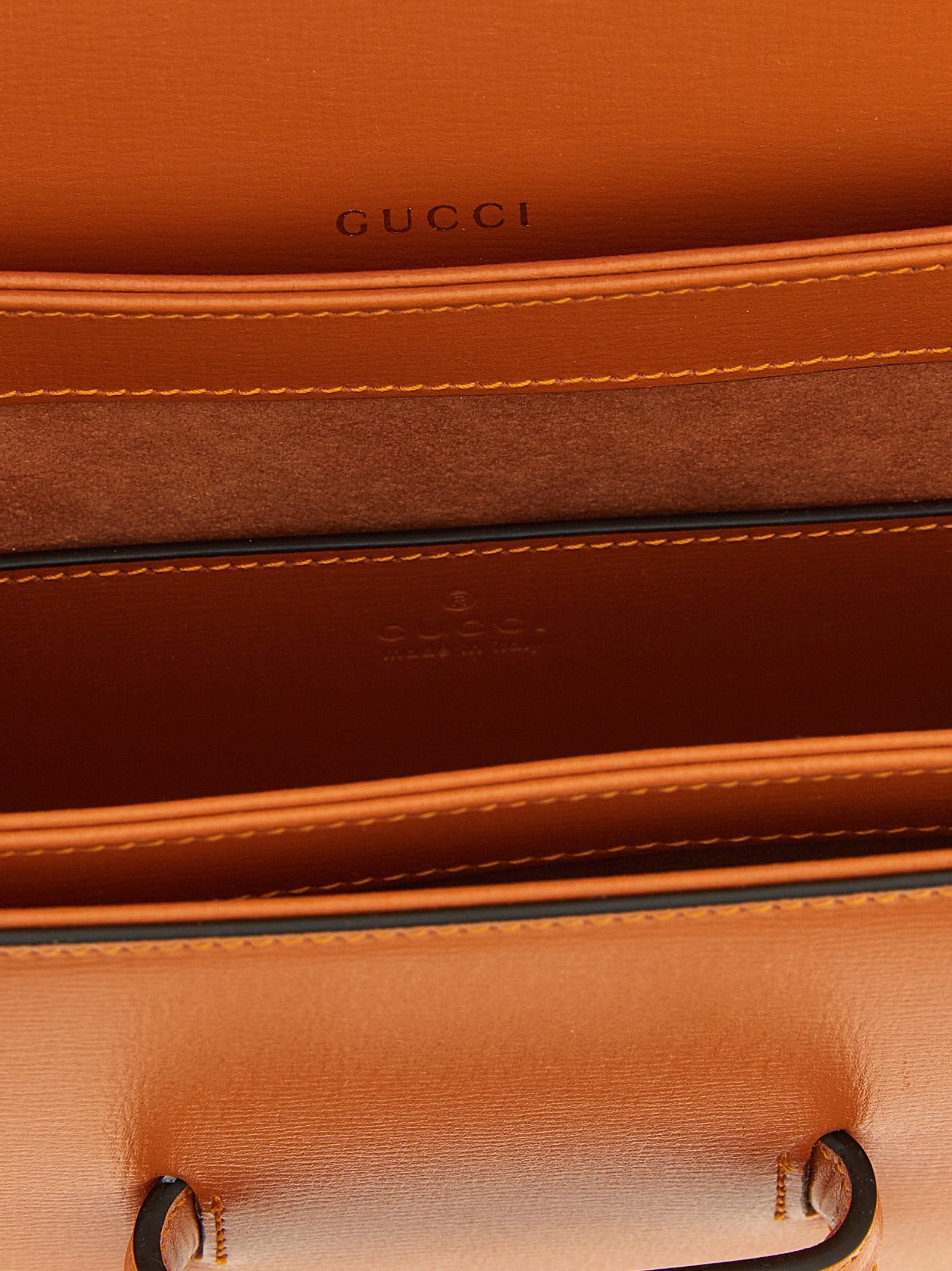 Gucci Orange Kalbsleder Schultertasche