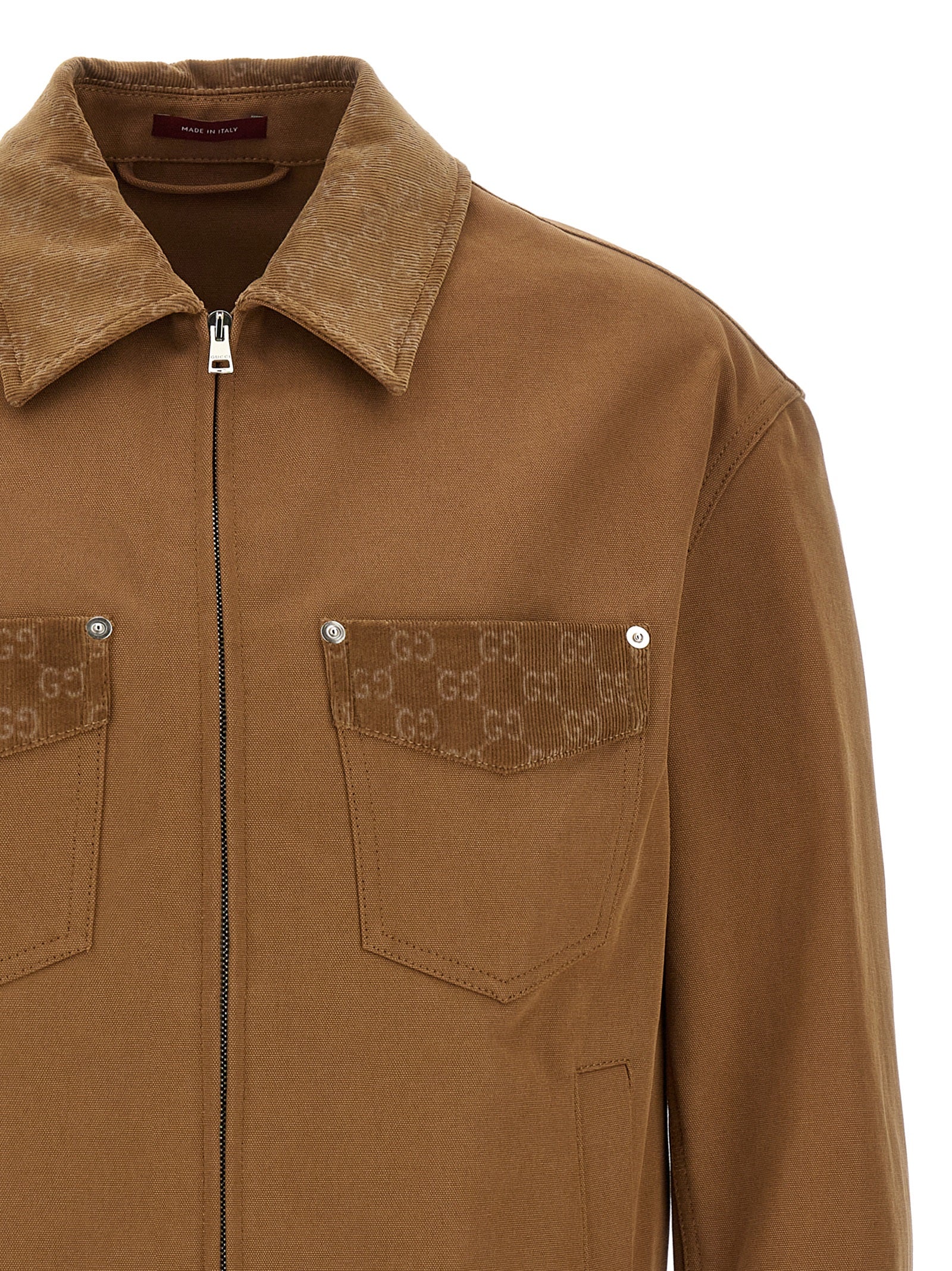Gucci Braune Baumwolljacke in voller Länge