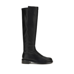 Stuart Weitzman Braune Kalbsleder Bos Taurus Overknee-Stiefel