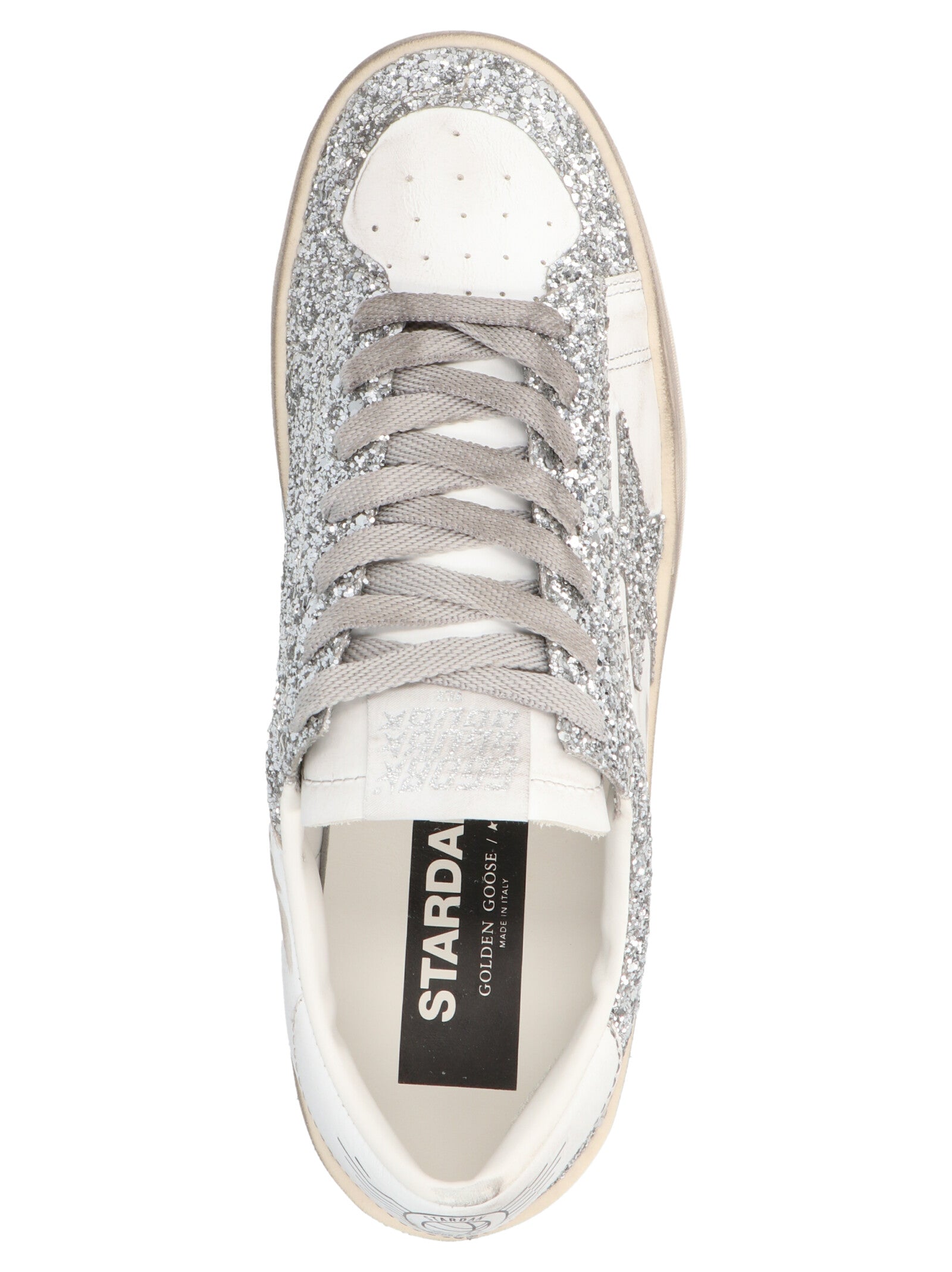 Golden Goose Silberne Polyester-Sneaker