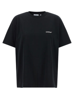 Off-White Schwarzes Baumwoll-T-Shirt