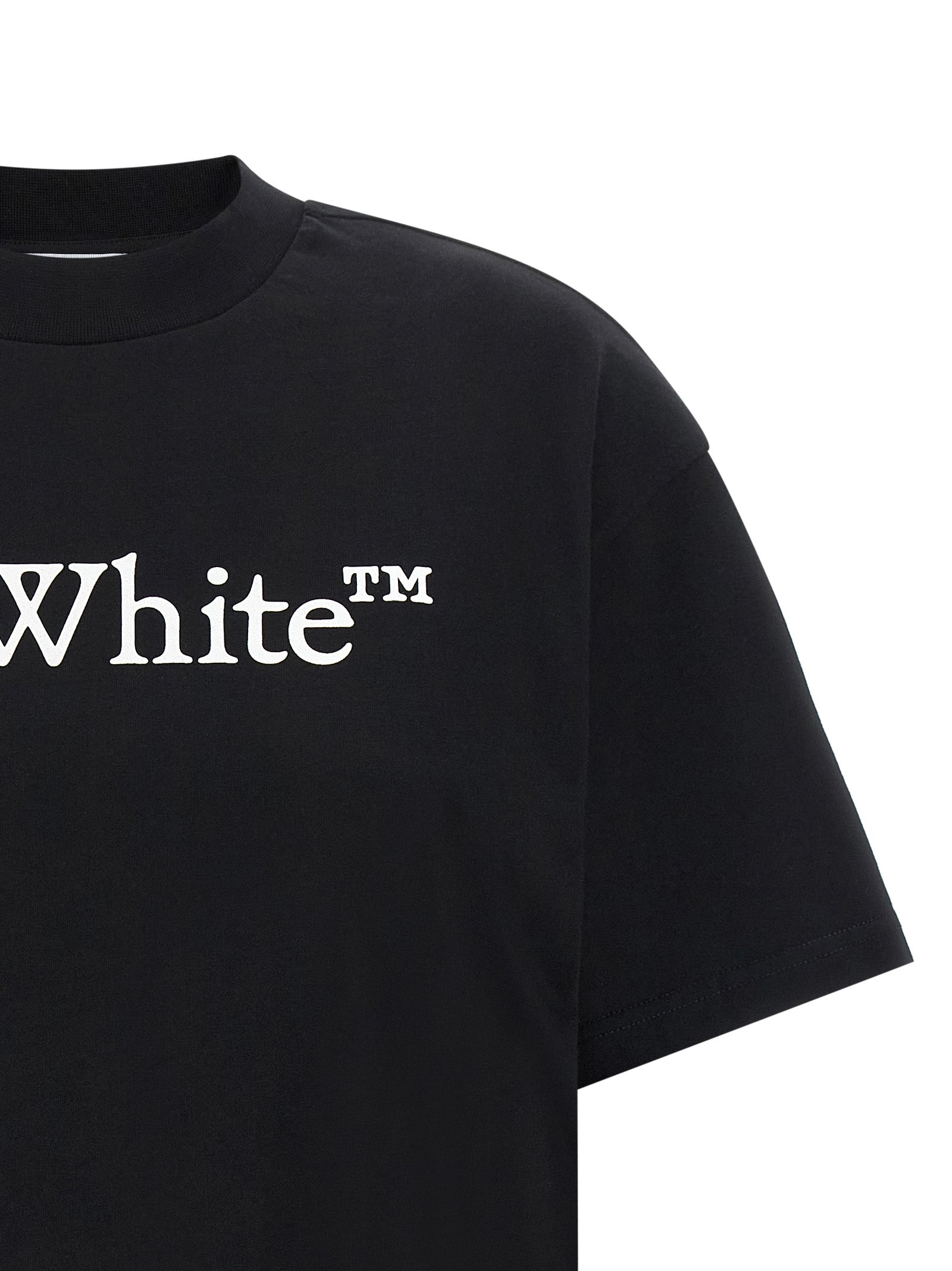 Off-White Schwarzes Baumwoll-T-Shirt