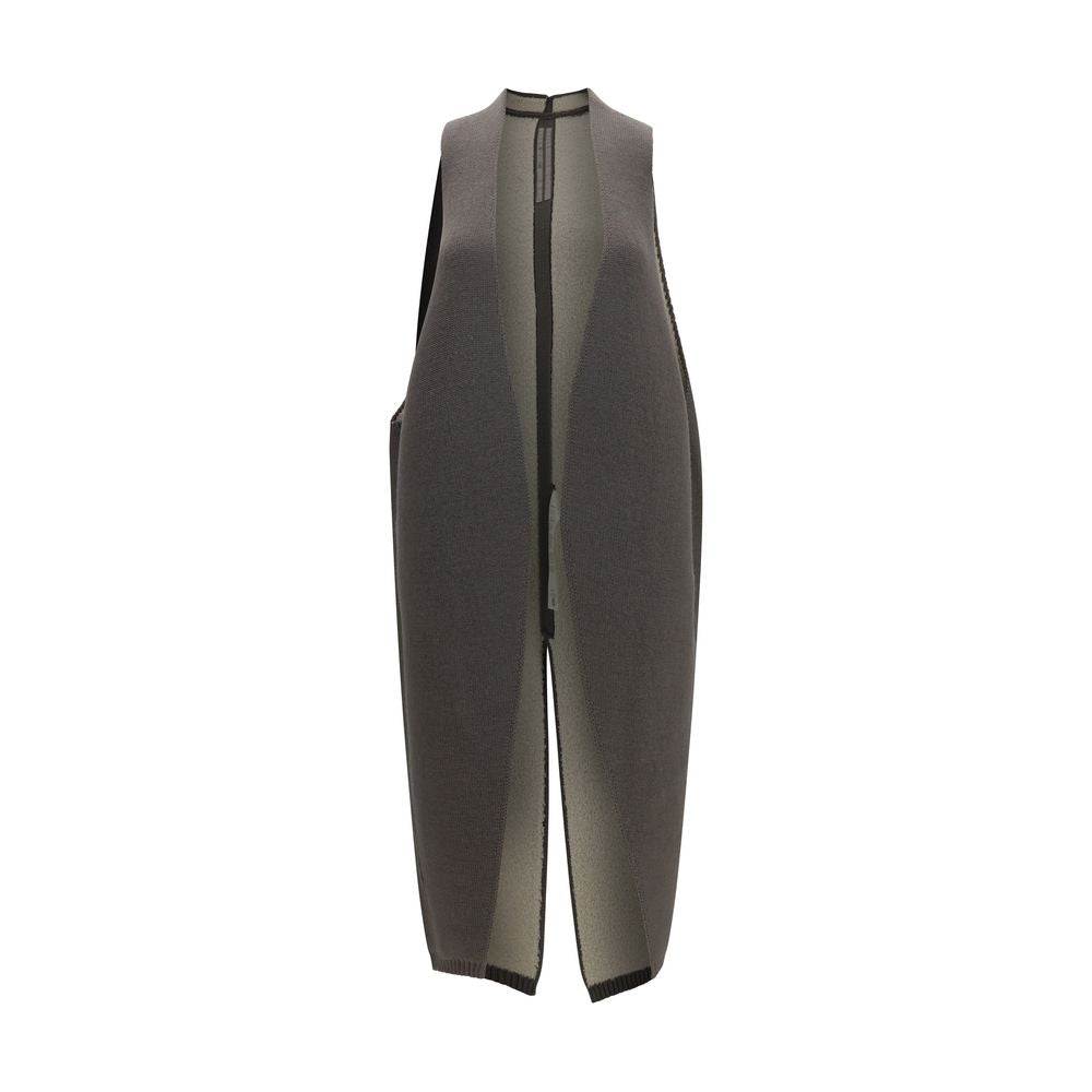 Rick Owens Graue Weste aus Wolle Oves Aries, ärmellos