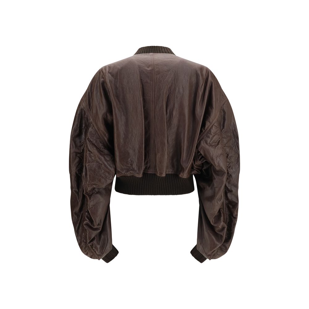 Rick Owens Brauner Kalbsleder Bos Taurus Bomber