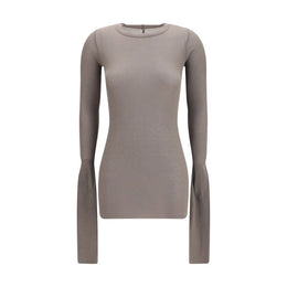 Rick Owens Graues Langarmshirt aus Viskose