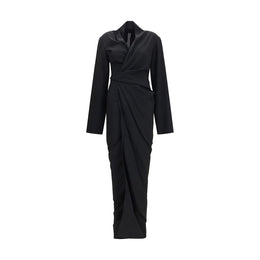 Rick Owens Schwarzes Viskose-Freizeitkleid