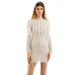Patrizia Pepe Weißes Polyester Freizeitkleid