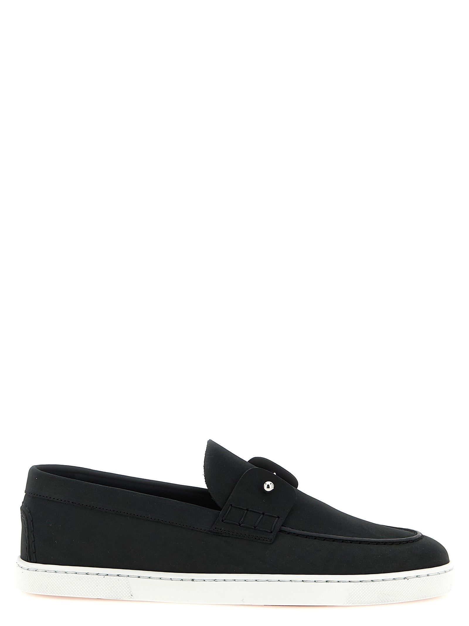 Christian Louboutin Schwarze Loafer aus Kalbsleder zum Hineinschlüpfen