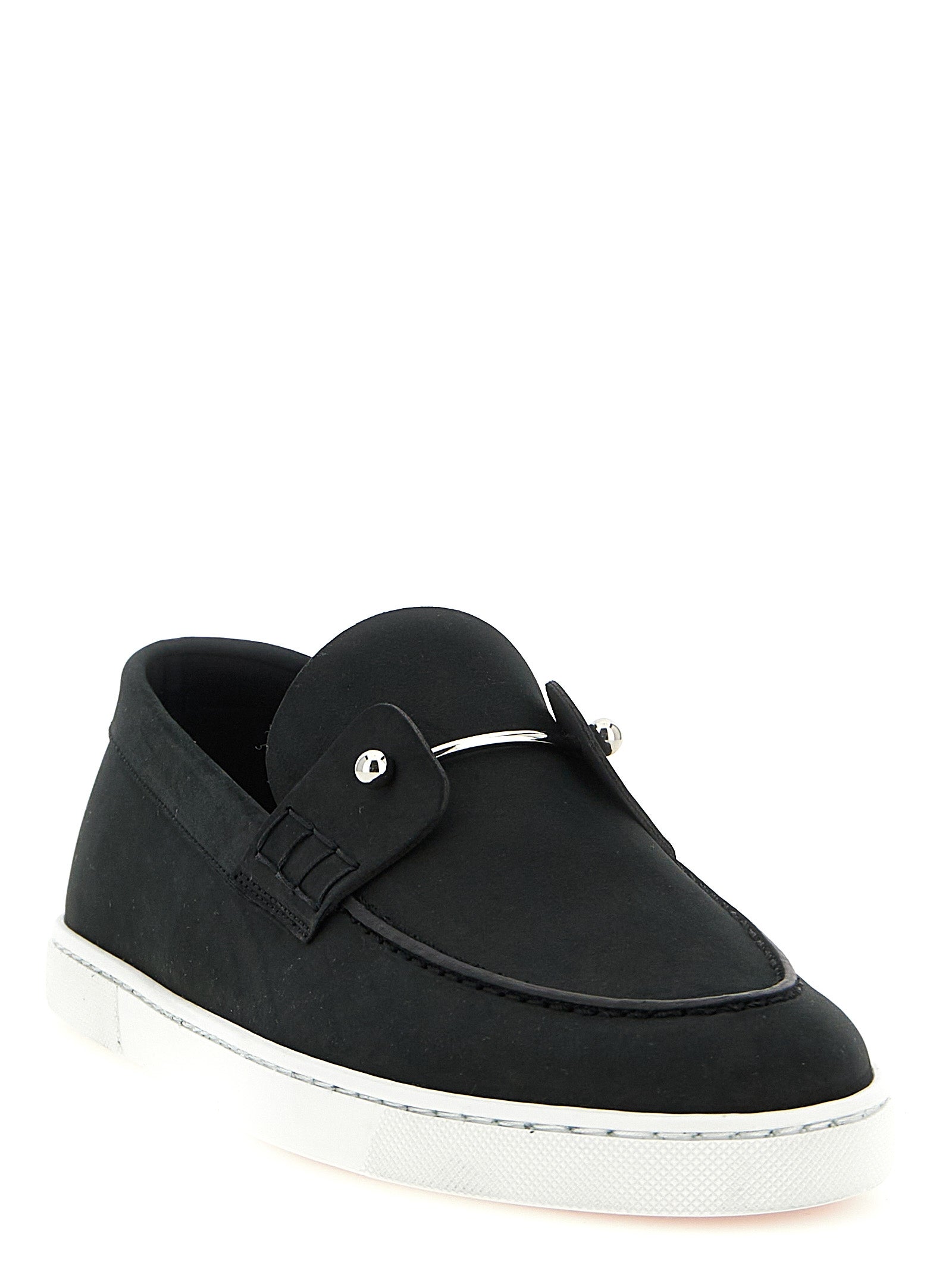 Christian Louboutin Schwarze Loafer aus Kalbsleder zum Hineinschlüpfen