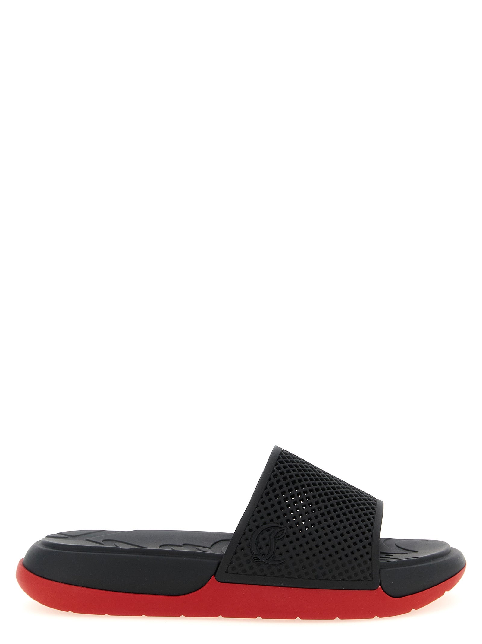 Christian Louboutin Schwarze Slides aus Polyethylen