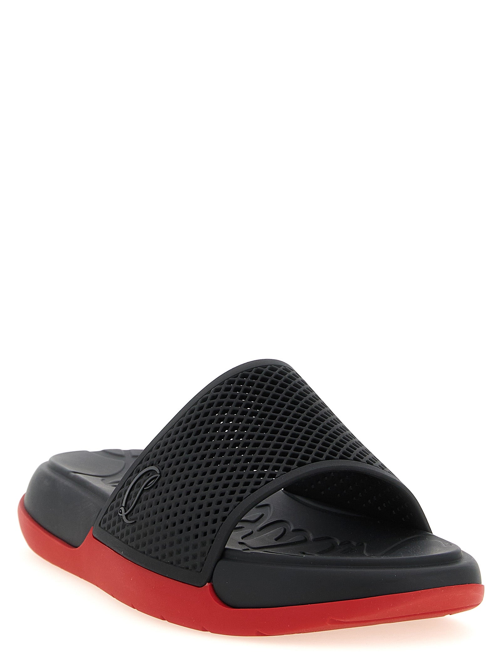Christian Louboutin Schwarze Slides aus Polyethylen