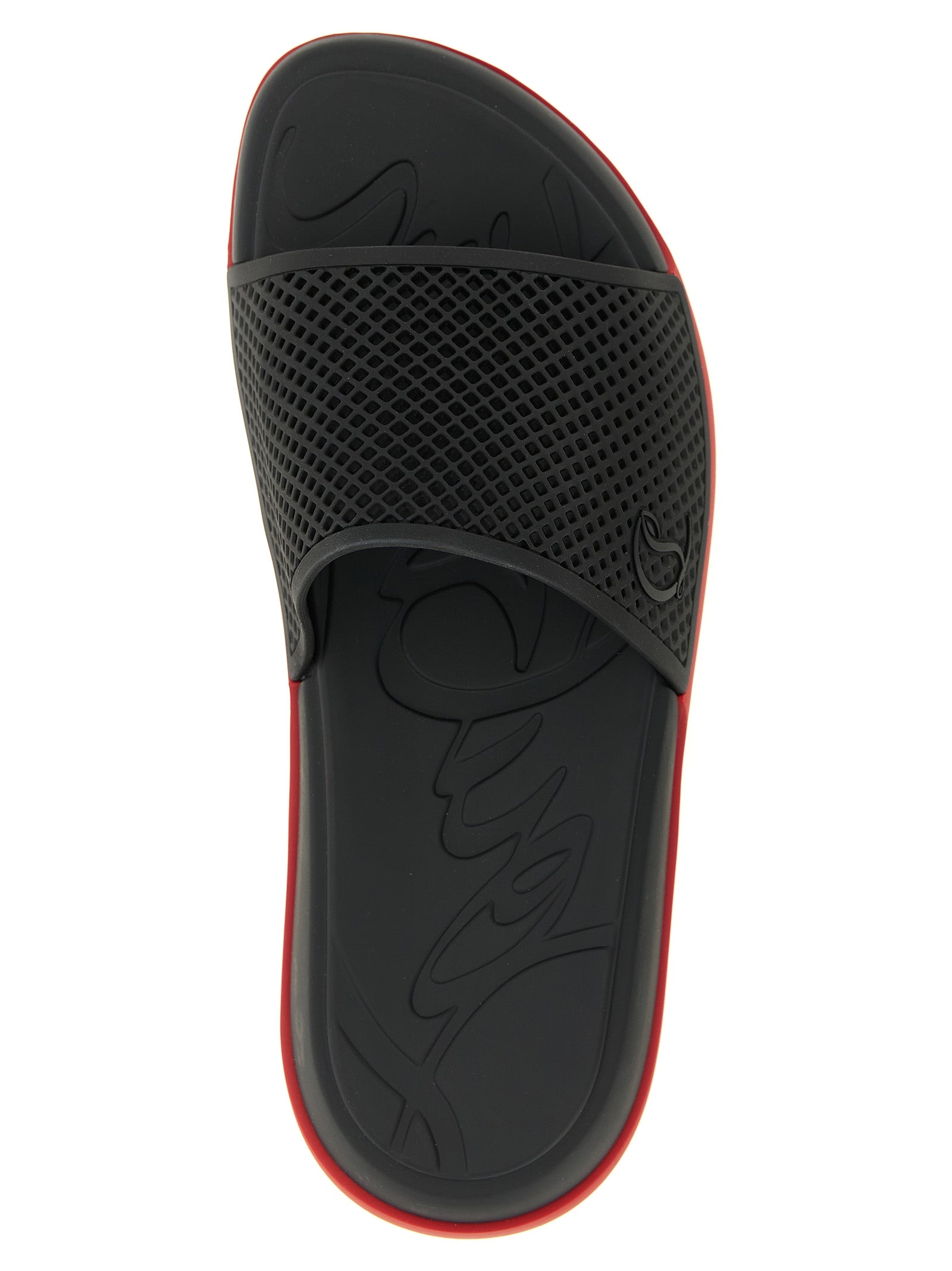 Christian Louboutin Schwarze Slides aus Polyethylen