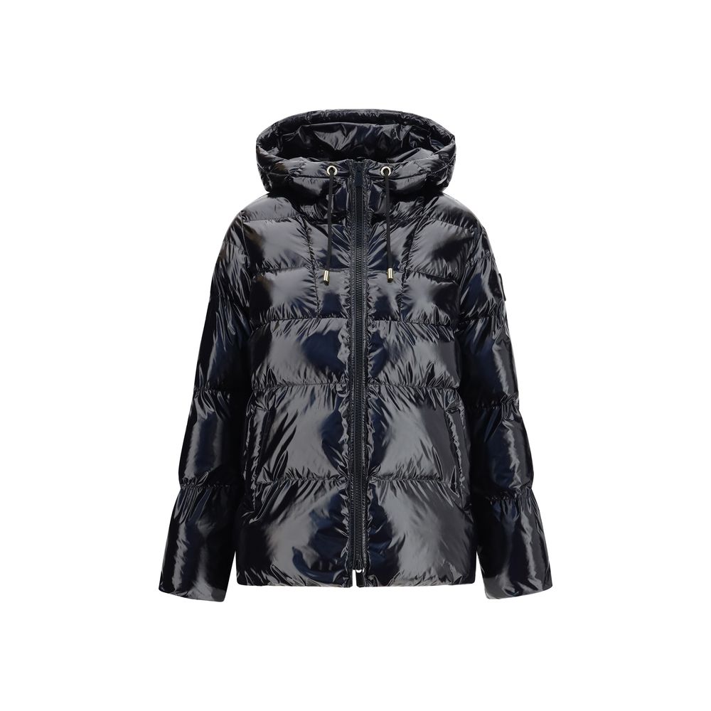 PINKO Schwarze Polyamid-Jacke in voller Länge