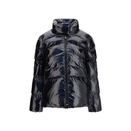 PINKO Schwarze Polyamid-Jacke in voller Länge