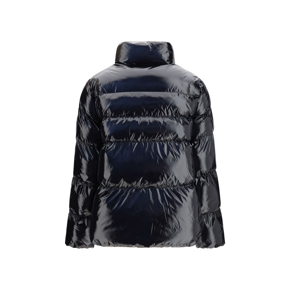 PINKO Schwarze Polyamid-Jacke in voller Länge
