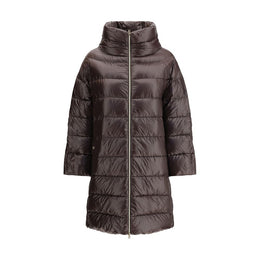 Herno Braune Polyester-Jacke in voller Länge