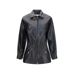 Magda Butrym Schwarze Lammlederjacke