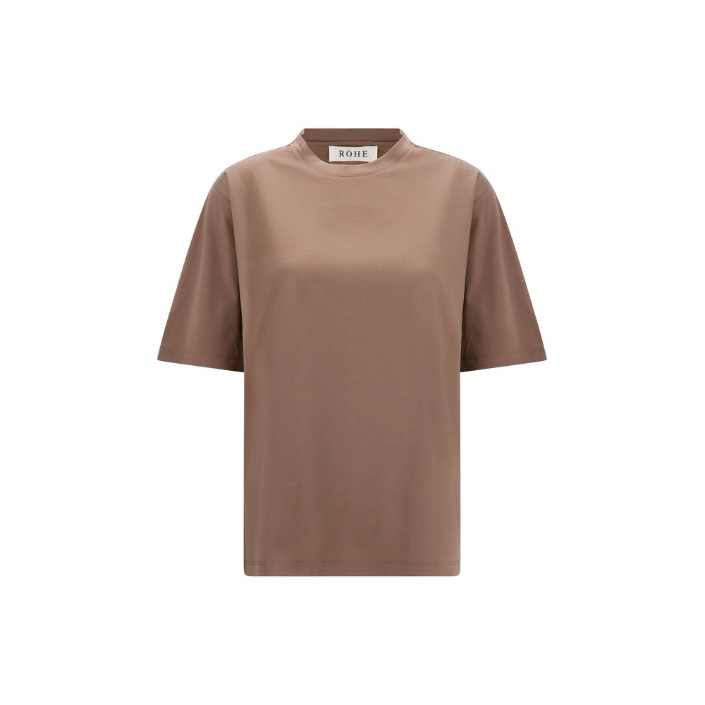Rohe Braunes Baumwoll-T-Shirt