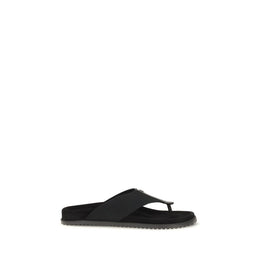 Dolce & Gabbana Schwarze Flip-Flop-Sandalen aus Polyester