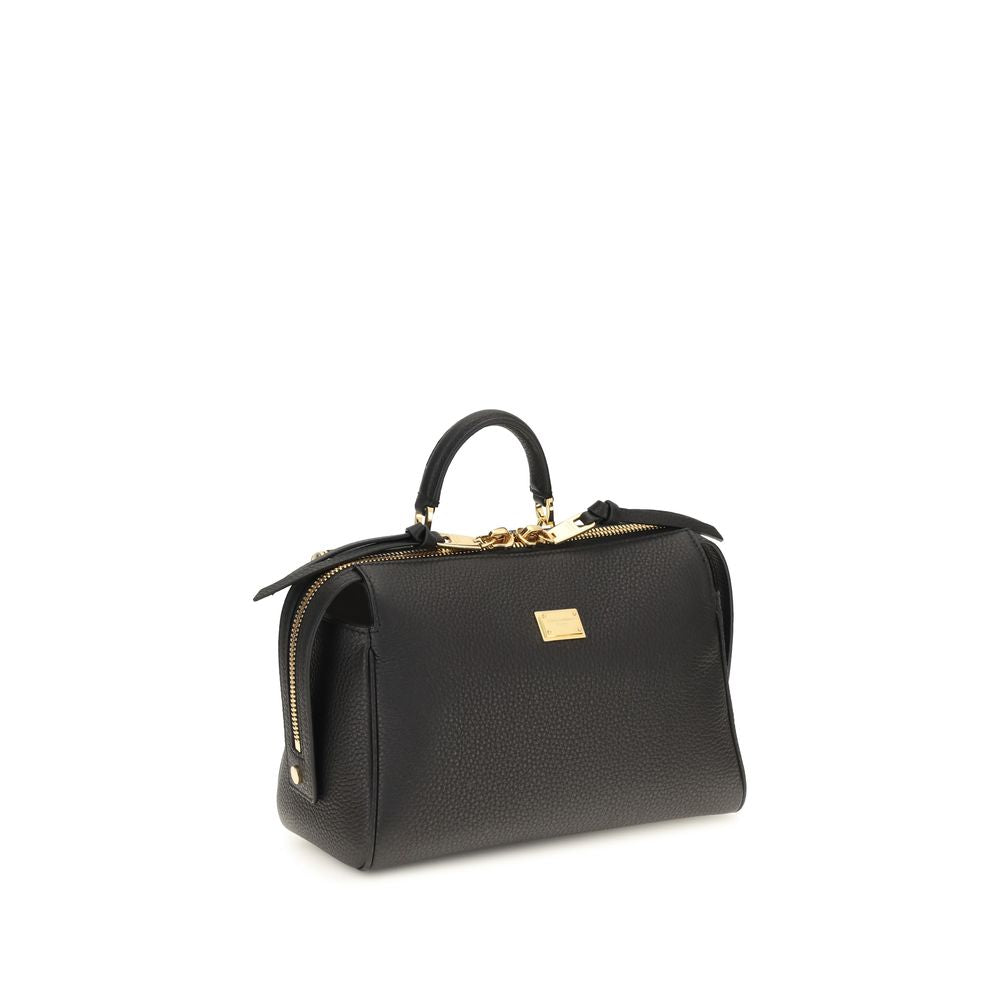Dolce & Gabbana Schwarzes Kalbsleder Bos Taurus Portemonnaie