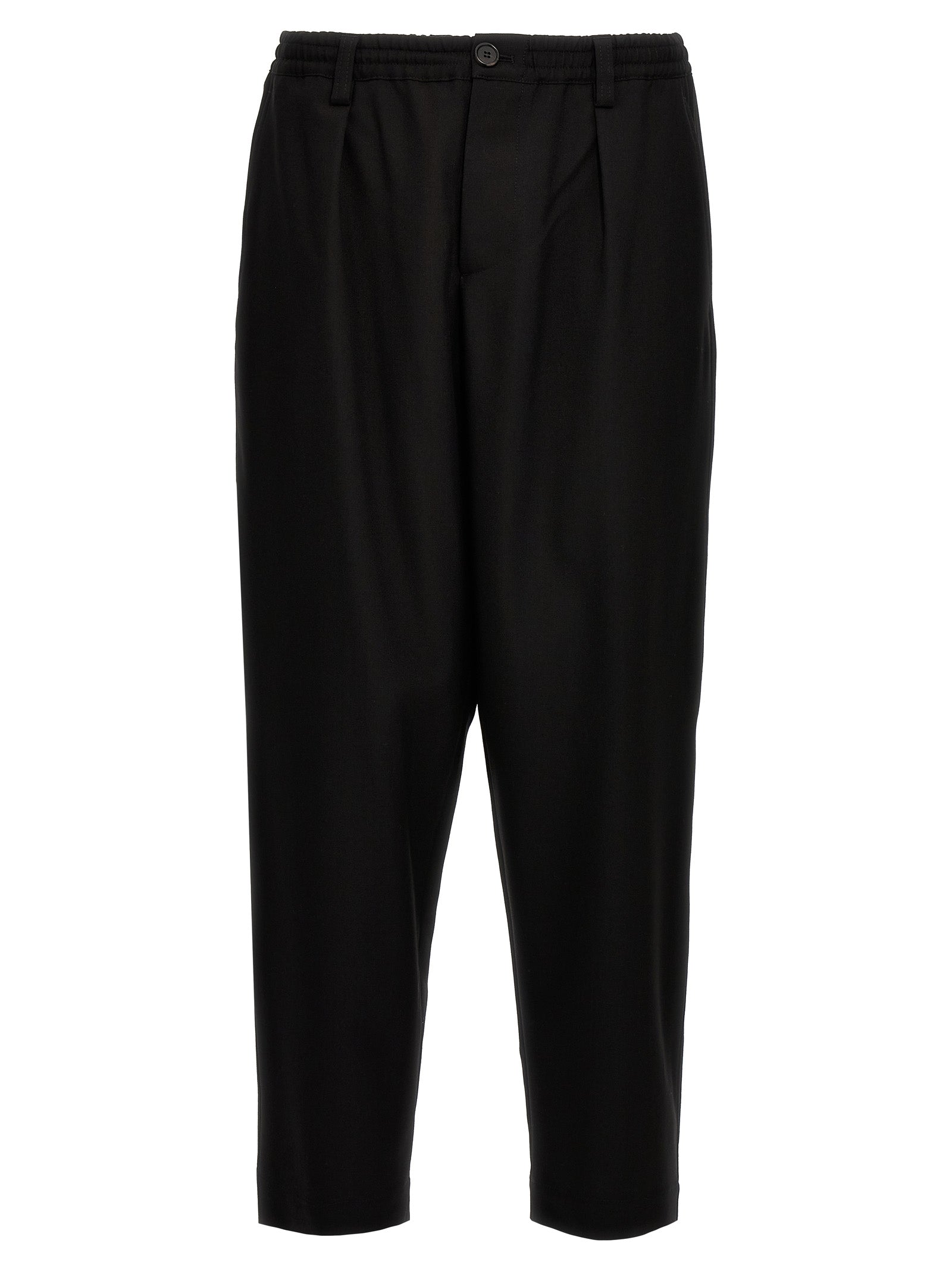 Marni Schwarze Cropped Hose aus Schurwolle