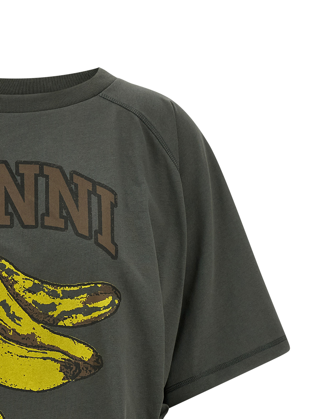 Ganni Grauer Bio-Baumwoll-Sportswear