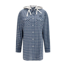 Miu Miu Blaues Baumwollhemd mit Muster