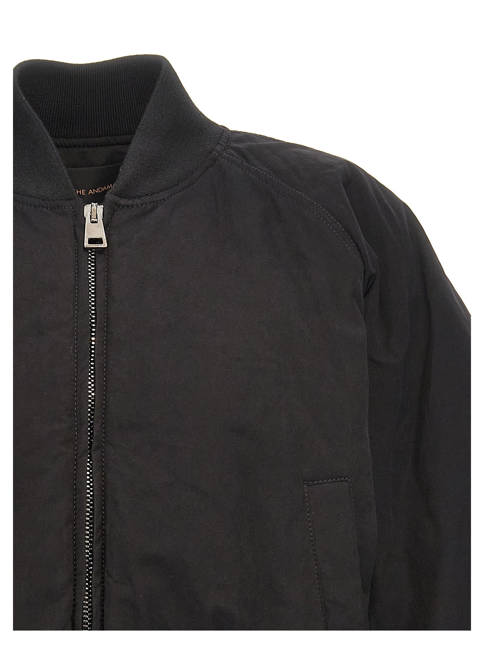 The Andamane Schwarzer Bomber aus Baumwolle