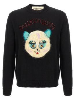 Valentino Garavani Schwarzer Baumwollcardigan