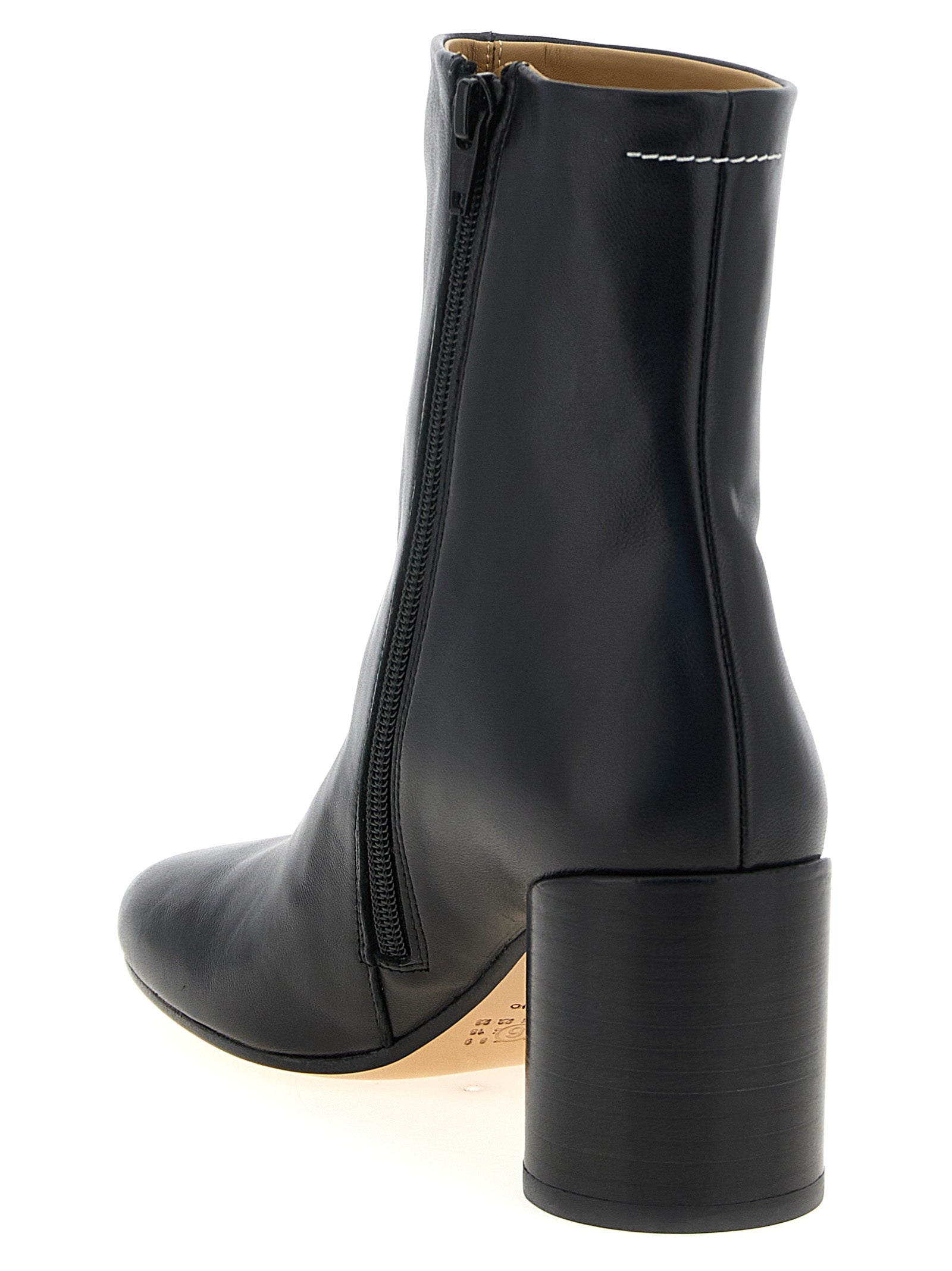 MM6 Maison Margiela Schwarze Ankle Boots aus Polyester