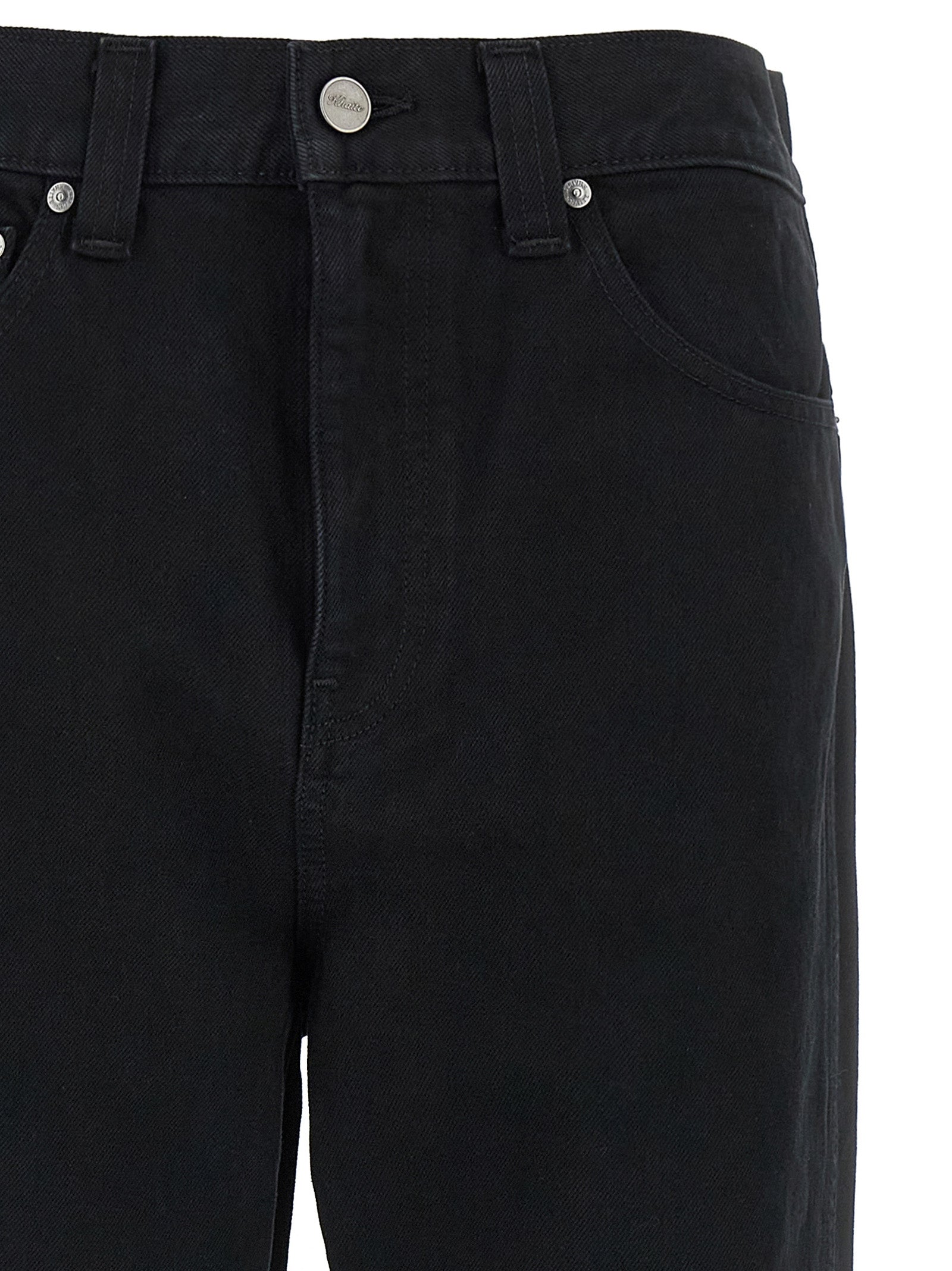 Khaite Schwarze Baumwolljeans Denim