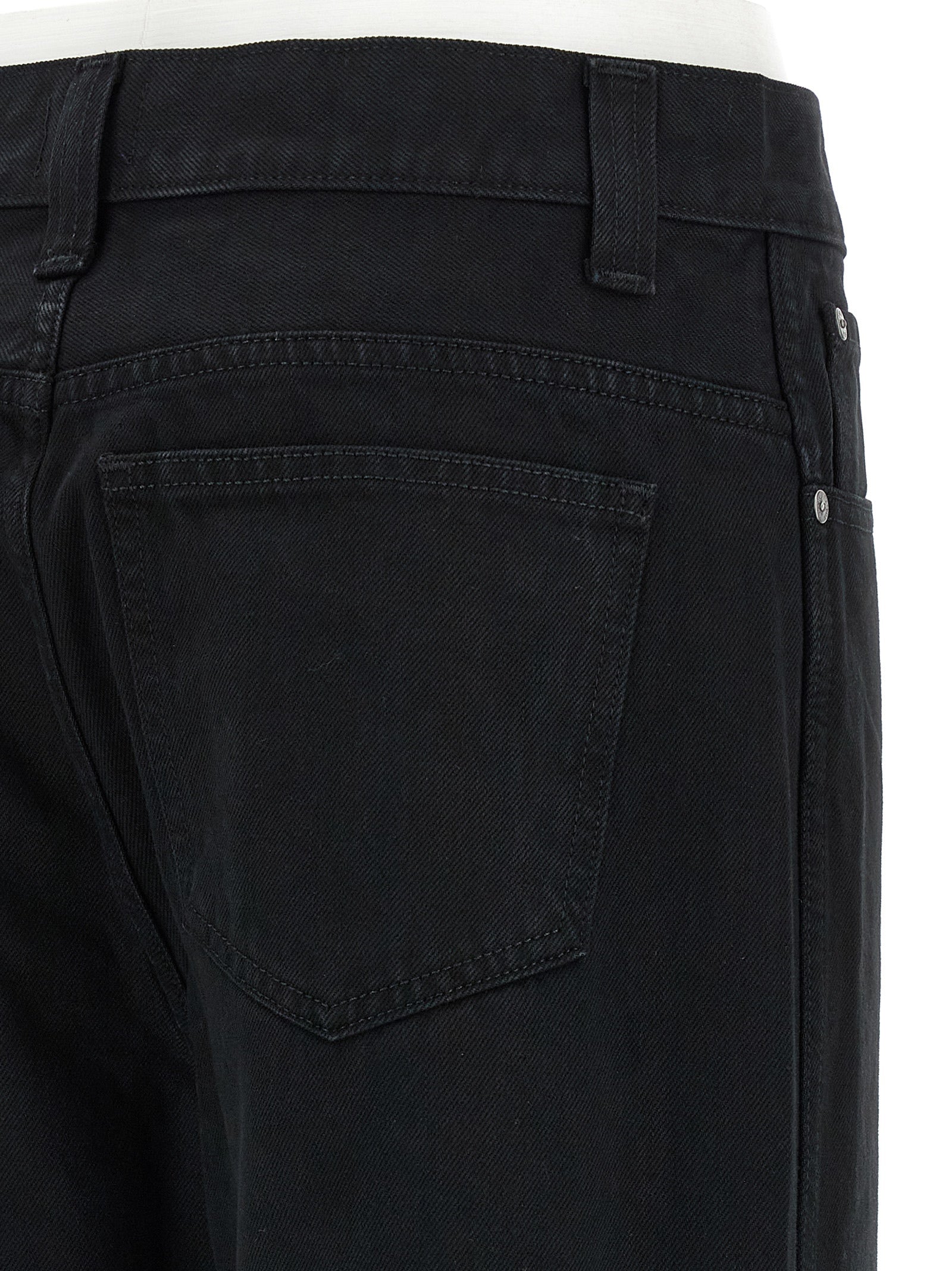 Khaite Schwarze Baumwolljeans Denim